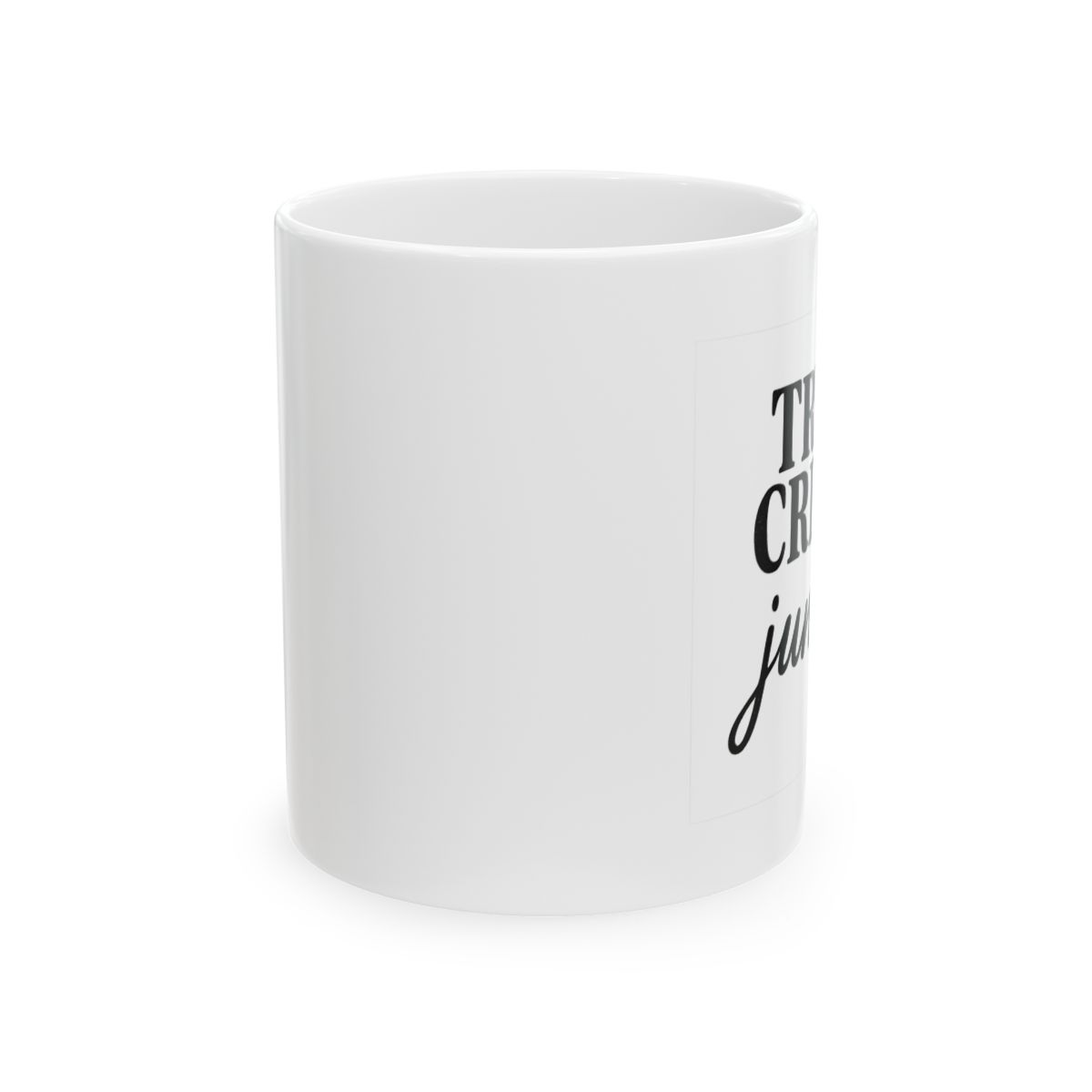 True Crime Junkie Script | True Crime Mug, Podcast Gift, Coffee Cup - alternate angle 1, merchandise