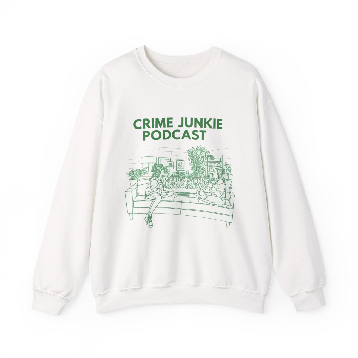 Crime Junkie Podcast Crewneck Sweatshirt | Cozy Podcast Logo Sweatshirt | Crime Junkies Podcast Merch